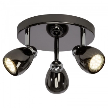 Brillant Milano reflektorki LED 3x3W GU10 G21734/76 chrom, czarny perłowy