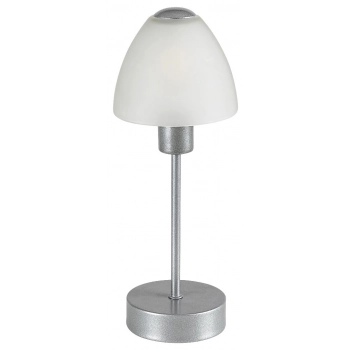 Lydia lampka stołowa E14 2295 srebrna biała Rabalux