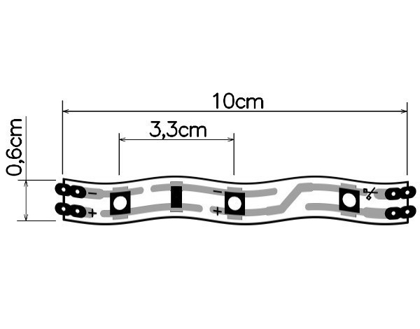 Taśma LED 6 mm moduły 10 cm
