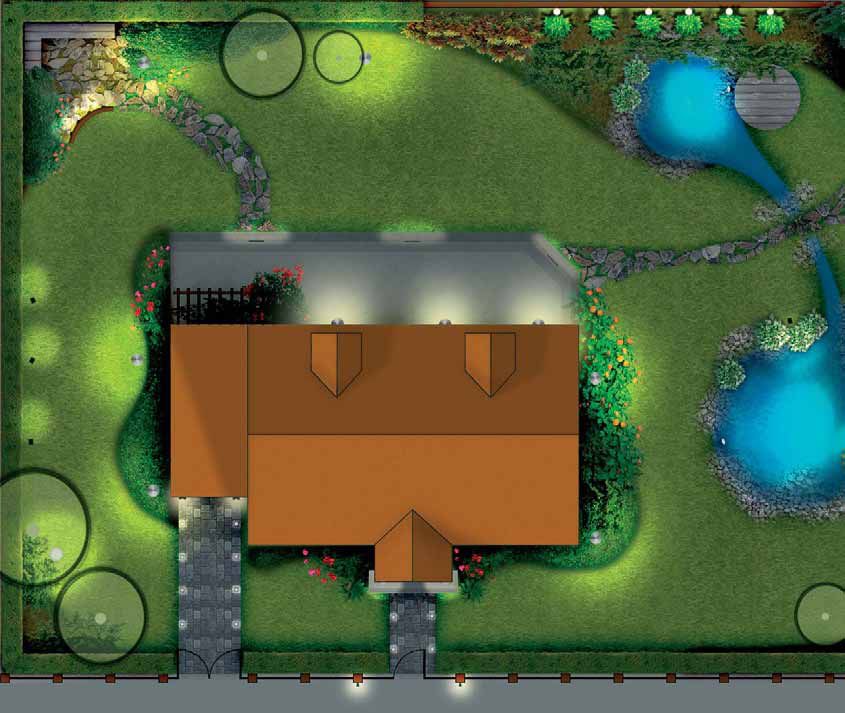 Plan oświetlenia ogrodowego