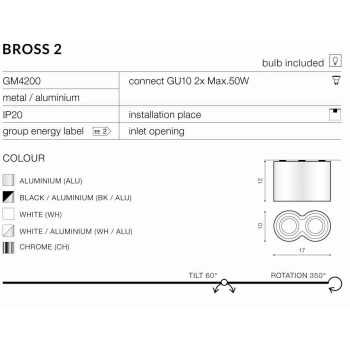 BROSS 2 BLACK GM4200 BK/ALU + LED GRATIS