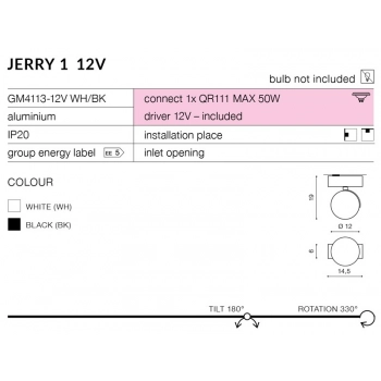 Jerry 1 biały GM4113 WH G53 + LED GRATIS