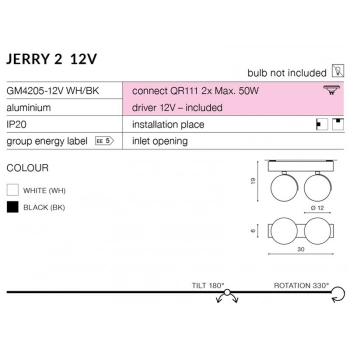 Jerry 2 biały GM4205 WH G53 + LED GRATIS