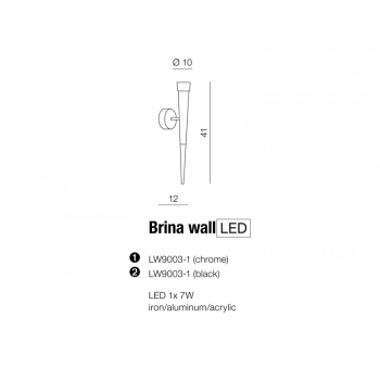 Brina LED Chrom LW9003-1 CH
