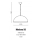 Modena 50 lampa wisząca E27 FB6838-50 chrom + LED GRATIS